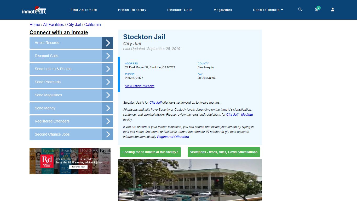 Stockton Jail | Inmate Locator